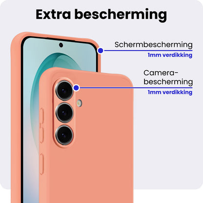 Samsung S26 Hoesje Siliconen Backcover Lichtgewicht - Perzik