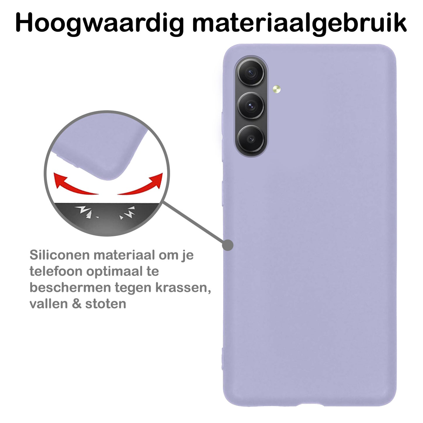 Samsung A54 Hoesje Siliconen - Lila