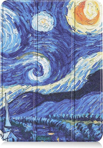 iPad Air 2020 Trifold Bookcase Hoes - Sterrenhemel