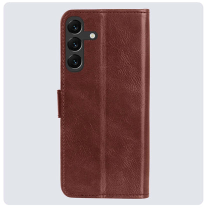 Samsung A15 Hoesje Bookcase Cover met Kaarthouder - Bruin