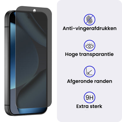 Google Pixel 11 Pro Screenprotector Gehard Glas - Privacy