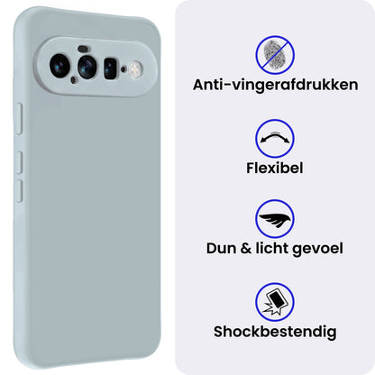 Google Pixel 11 Hoesje Siliconen Backcover Lichtgewicht - Lichtblauw