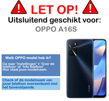 OPPO A16s Hoesje Bookcase Cover met Kaarthouder - Zwart
