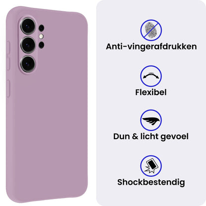 Samsung S26 Ultra Hoesje Siliconen Backcover Lichtgewicht - Lila