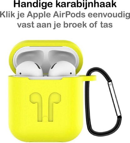 AirPods 2 Hoesje Siliconen 3 in 1 - Geel