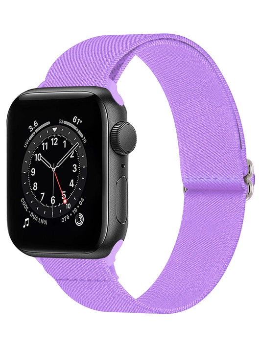 Bandje Geschikt Voor Apple Watch Bandje 42/44/45 mm Nylon Polsband Met Gesp - Horloge Bandje Geschikt Voor Apple Watch 1-8 / SE - 42/44/45 mm Bandje Stof - Lila