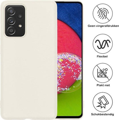 Samsung A52s Hoesje Siliconen Backcover Lichtgewicht - Wit