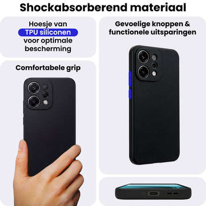 OPPO Reno 14 Hoesje Siliconen Backcover Lichtgewicht - Zwart