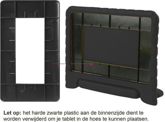 iPad 2 Hoesje Kids Cover Bumper Met Screenprotector - Zwart