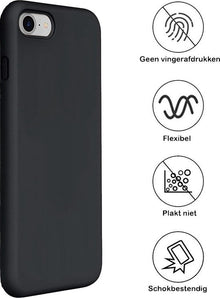 iPhone 7 Hoesje Siliconen Backcover Lichtgewicht - Zwart