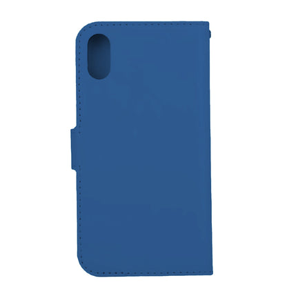 iPhone X Hoesje Bookcase Cover met Kaarthouder - Donkerblauw
