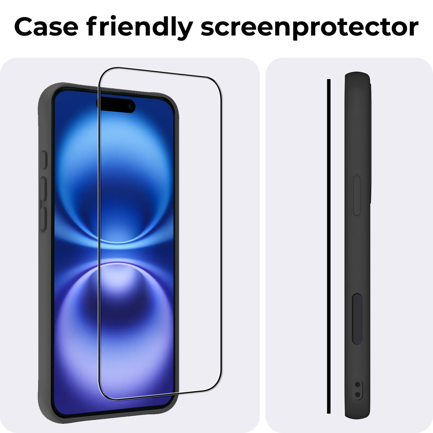 iPhone 16 Plus Screenprotector Full Cover Tempered Glass