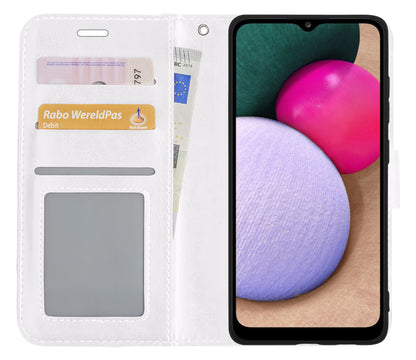Samsung A03s Hoesje Bookcase Cover met Kaarthouder - Wit