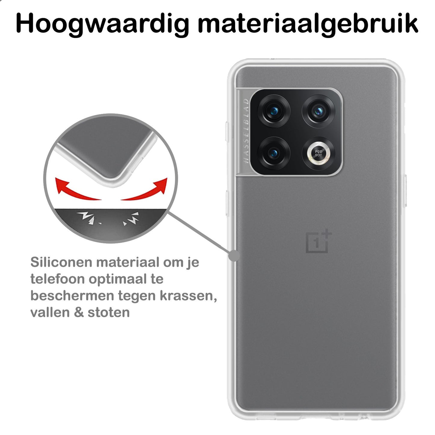 OnePlus 10 Pro Hoesje Siliconen - Transparant