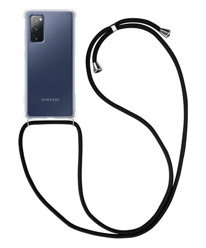 Samsung S20 FE Hoesje met Koord Backcover Shockproof - Transparant