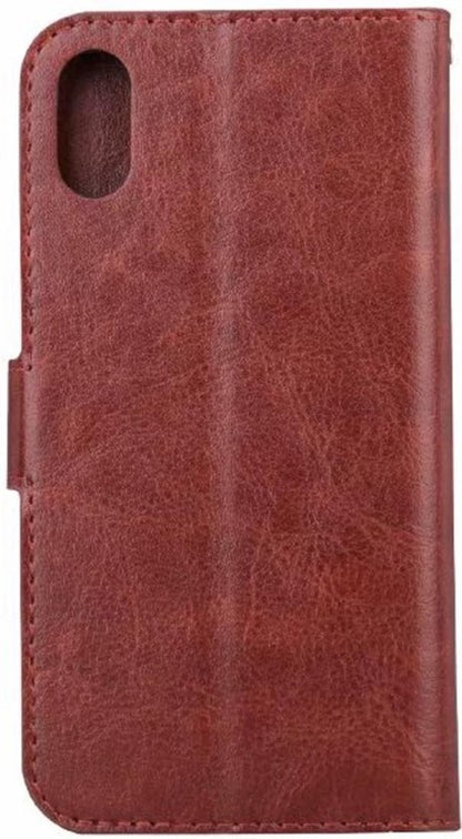 iPhone Xs Hoesje Book Case Kunstleer - Bruin