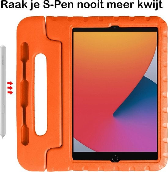 iPad 10.2 2020 Hoesje Kids Cover Bumper - Oranje