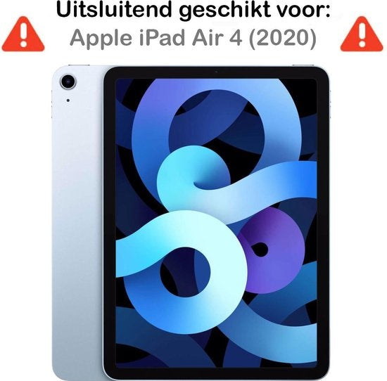 iPad Air 2020 Hoesje Book Case Met Apple Pencil Uitsparing - Donkerblauw