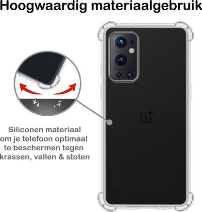 OnePlus 9 Pro Hoesje Shockproof Backcover Siliconen - Transparant