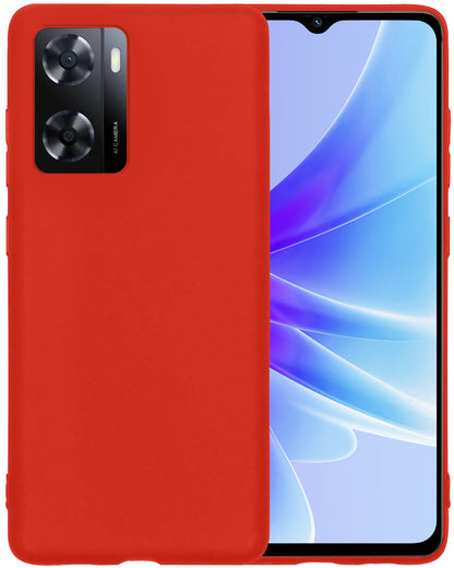 OPPO A57s Hoesje Siliconen - Rood