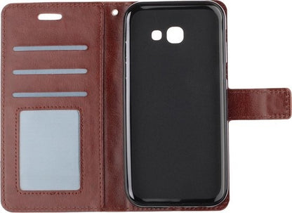 Samsung Galaxy A5 2017 Hoesje Bookcase Cover met Kaarthouder - Bruin