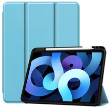 iPad Air 2022 Trifold Bookcase Hoes met Penhouder voor Apple Pen - Lichtblauw