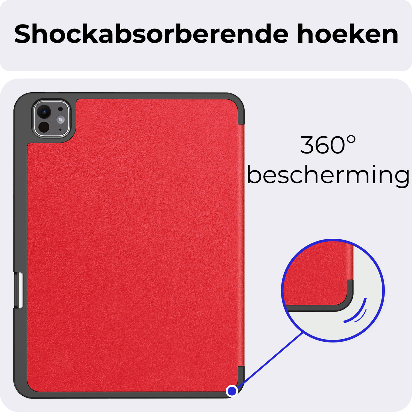 iPad Pro 2024 (11 inch) Hoesje Book Case Met Apple Pencil Uitsparing - Rood