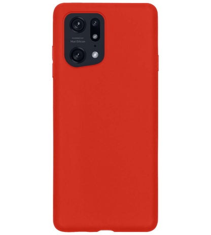 OPPO Find X5 Hoesje Siliconen Backcover Lichtgewicht - Rood