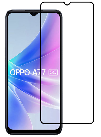 OPPO A77 Screenprotector Full Cover Tempered Glass