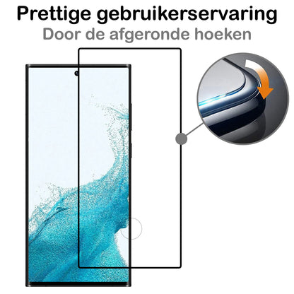 Samsung S22 Ultra Screenprotector Gehard Glas - Full Screen