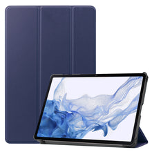 Samsung Galaxy Tab S9 Plus Trifold Bookcase Hoes met Penhouder voor S Pen - Donkerblauw