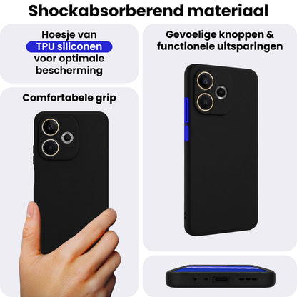 OPPO A5 Pro Hoesje Siliconen Backcover Lichtgewicht - Zwart