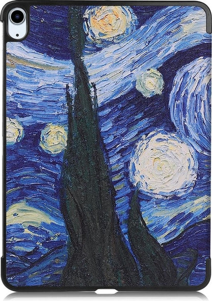 iPad Air 2020 Trifold Bookcase Hoes - Sterrenhemel