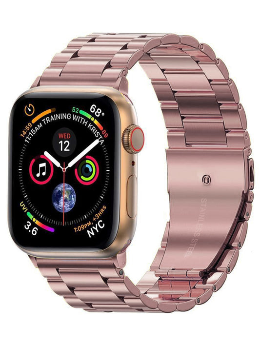 Horloge Bandje Geschikt Voor Apple Watch 1-8 / SE - 38/40/41 mm Bandje Metaal - Rose Goud