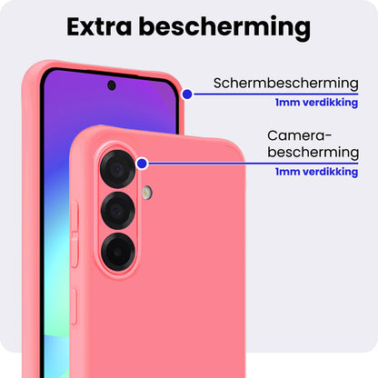 Samsung A56 Hoesje Siliconen Backcover Lichtgewicht - Lichtroze