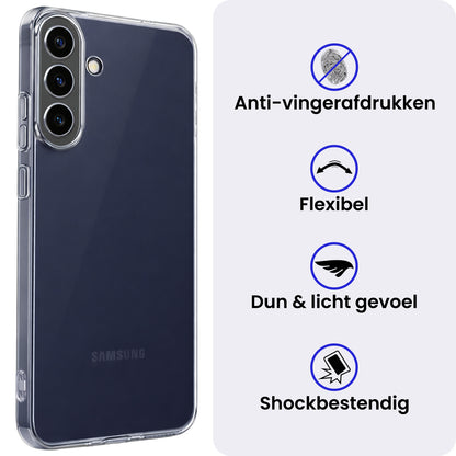 Samsung A37 Hoesje Siliconen Backcover Lichtgewicht - Transparant