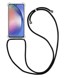 Samsung A54 Hoesje met Koord Backcover Shockproof - Transparant