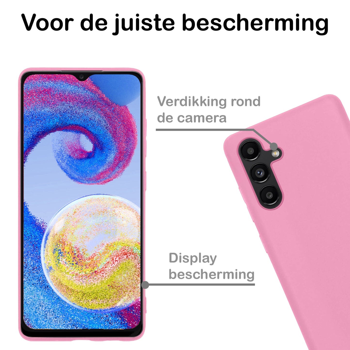 Samsung A04s Hoesje Siliconen - Lichtroze