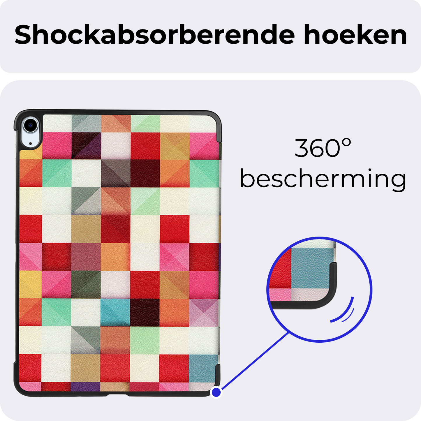 iPad Air 2024 (11 inch) Hoesje Book Case - Blokken