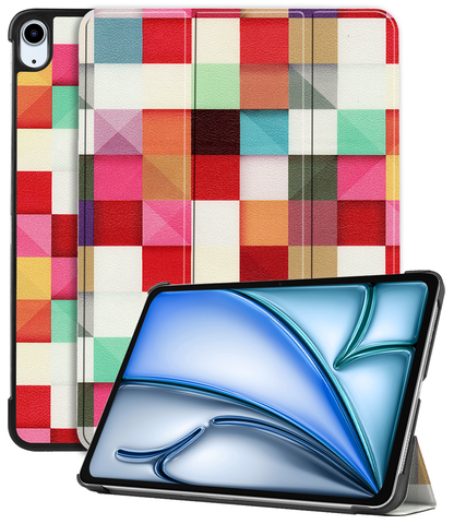 iPad Air 2024 / 2025 (11 inch) Trifold Bookcase Hoes - Blokken