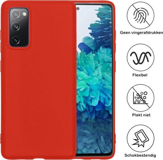 Samsung S20 FE Hoesje Siliconen - Rood