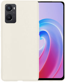 OPPO A76 Hoesje Siliconen Backcover Lichtgewicht - Wit
