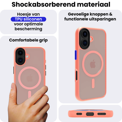iPhone 17 Hoesje Geschikt voor Magsafe Backcover Shockproof - Perzik