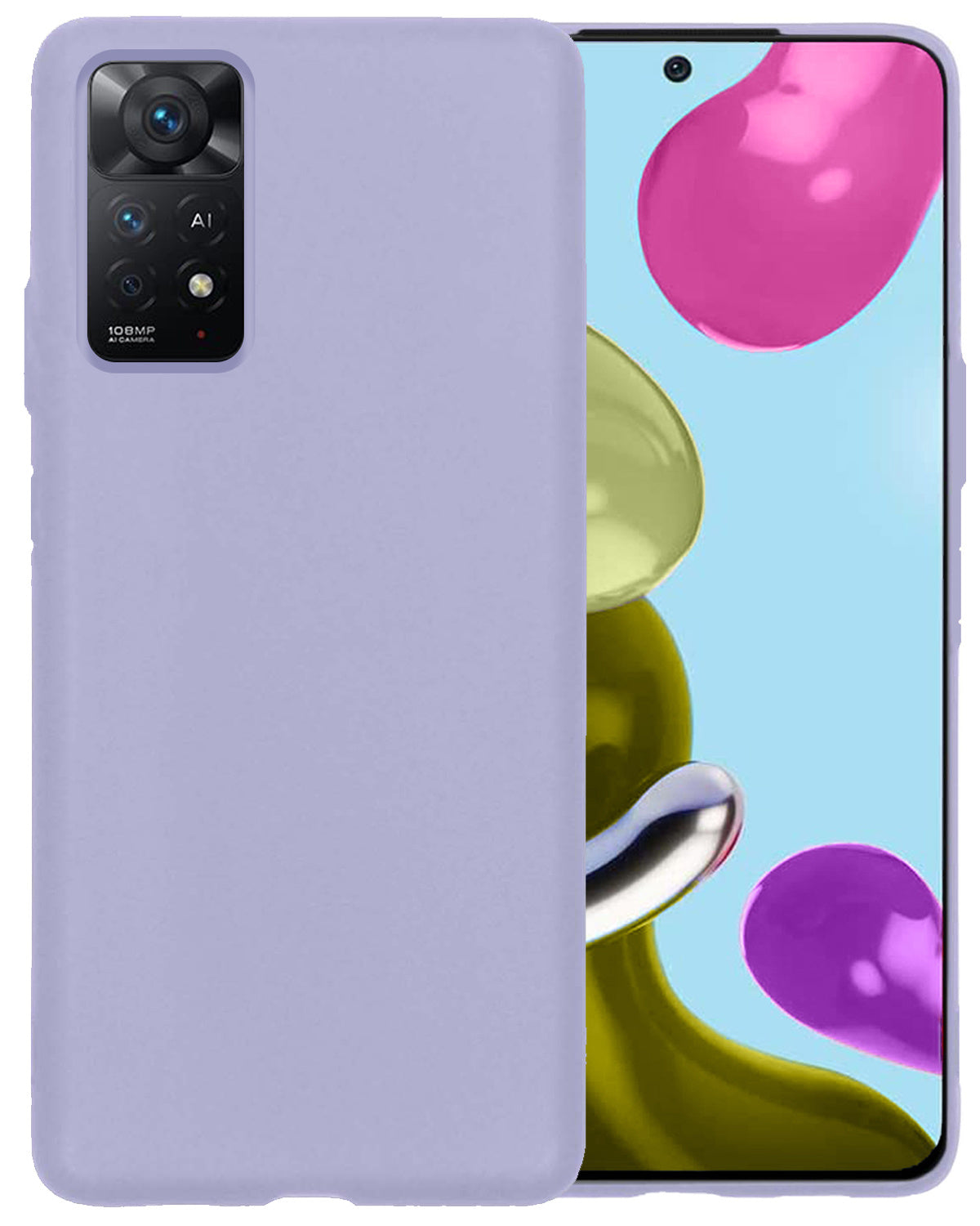 Xiaomi Redmi Note 11 Hoesje Siliconen - Lila