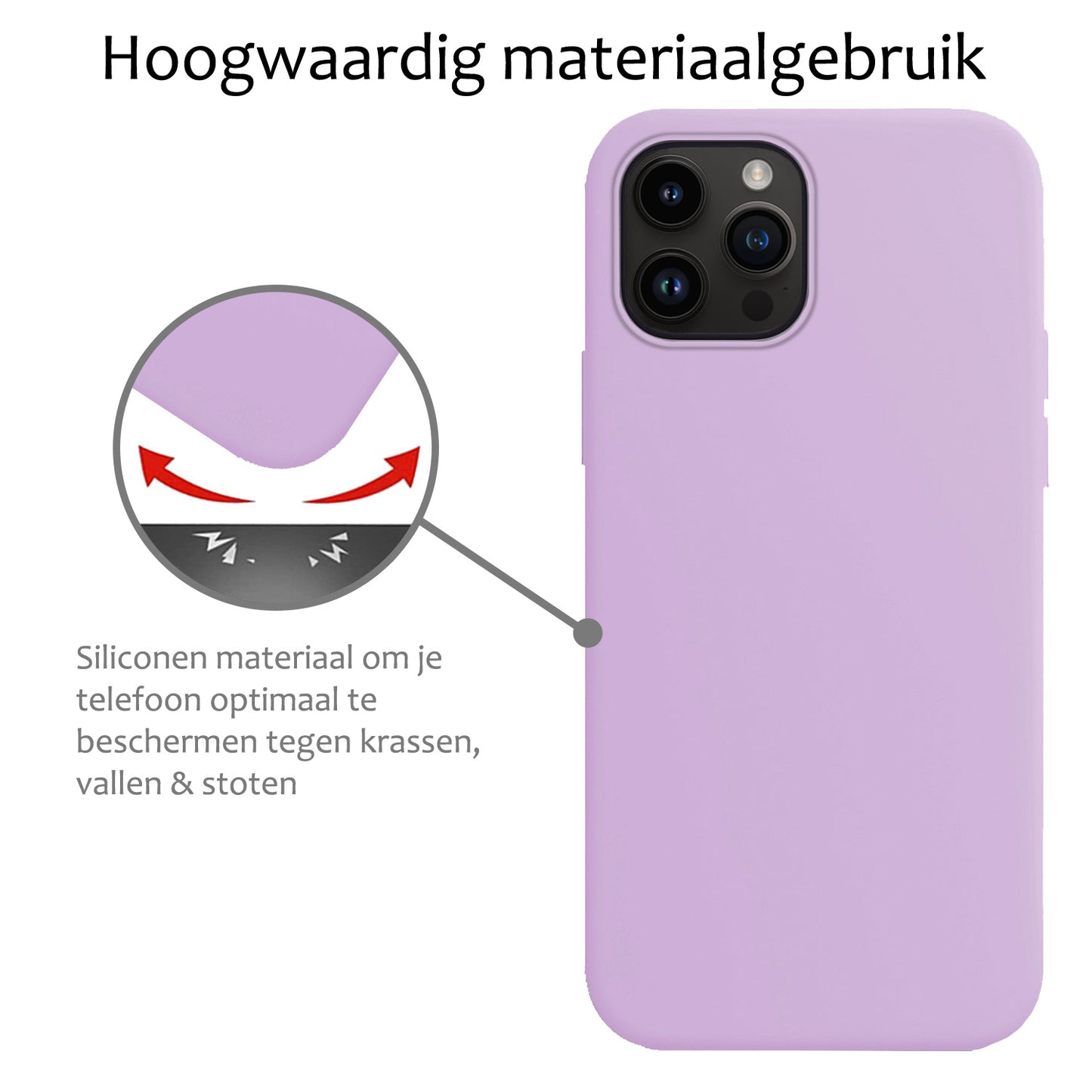 iPhone 15 Pro Hoesje Siliconen - Lila