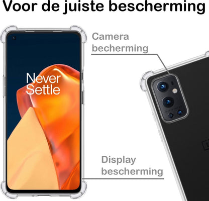 OnePlus 9 Pro Hoesje Shockproof Backcover Siliconen - Transparant