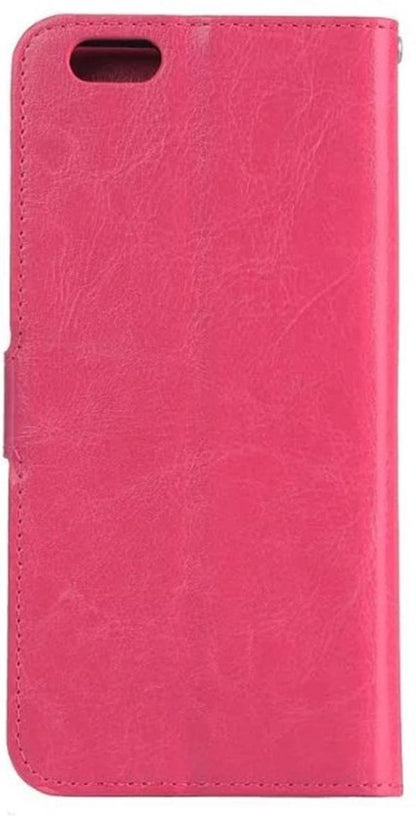 iPhone 5/5s/5SE Hoesje Bookcase Cover met Kaarthouder - Donkerroze