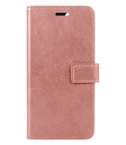 iPhone 14 Pro Max Hoesje Bookcase Cover met Kaarthouder - Rosé goud