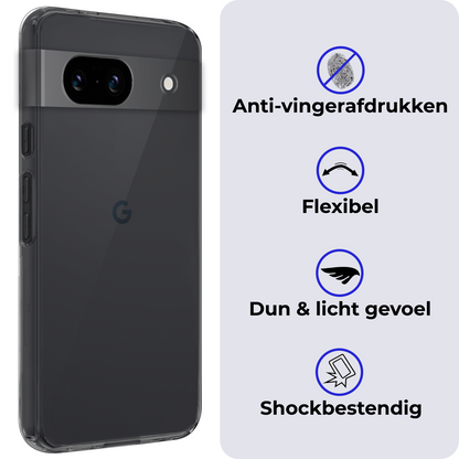 Google Pixel 8a Hoesje Siliconen Backcover Lichtgewicht - Transparant