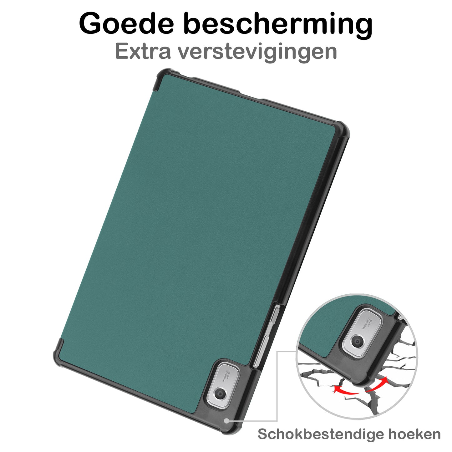 Lenovo Tab M9 Hoesje Book Case - Donkergroen